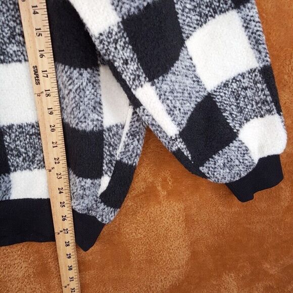 JOA LOS ANGELES Womens Sweater Small Black White Gingham Plaid Wool Revolve - Picture 5 of 7